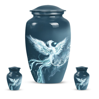 Classic Phoenix Urn, 10-inch memorial urn for ashes.