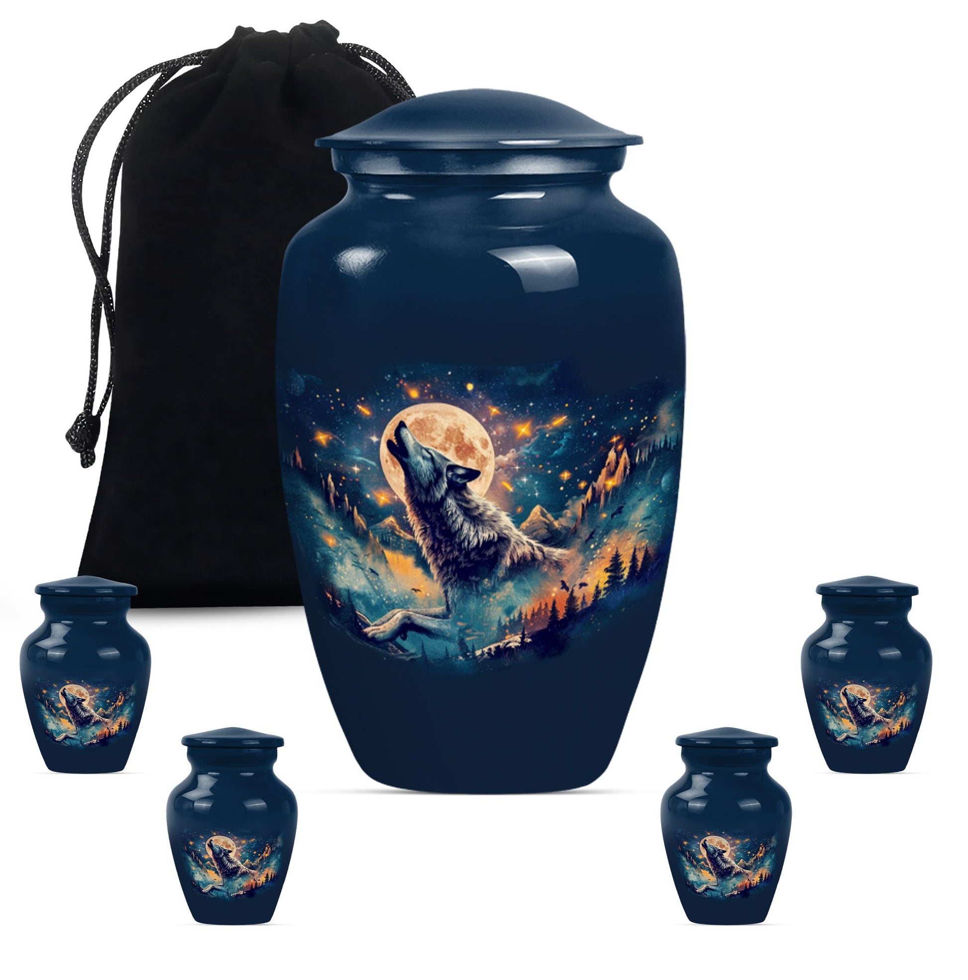 10 inch wolf urn