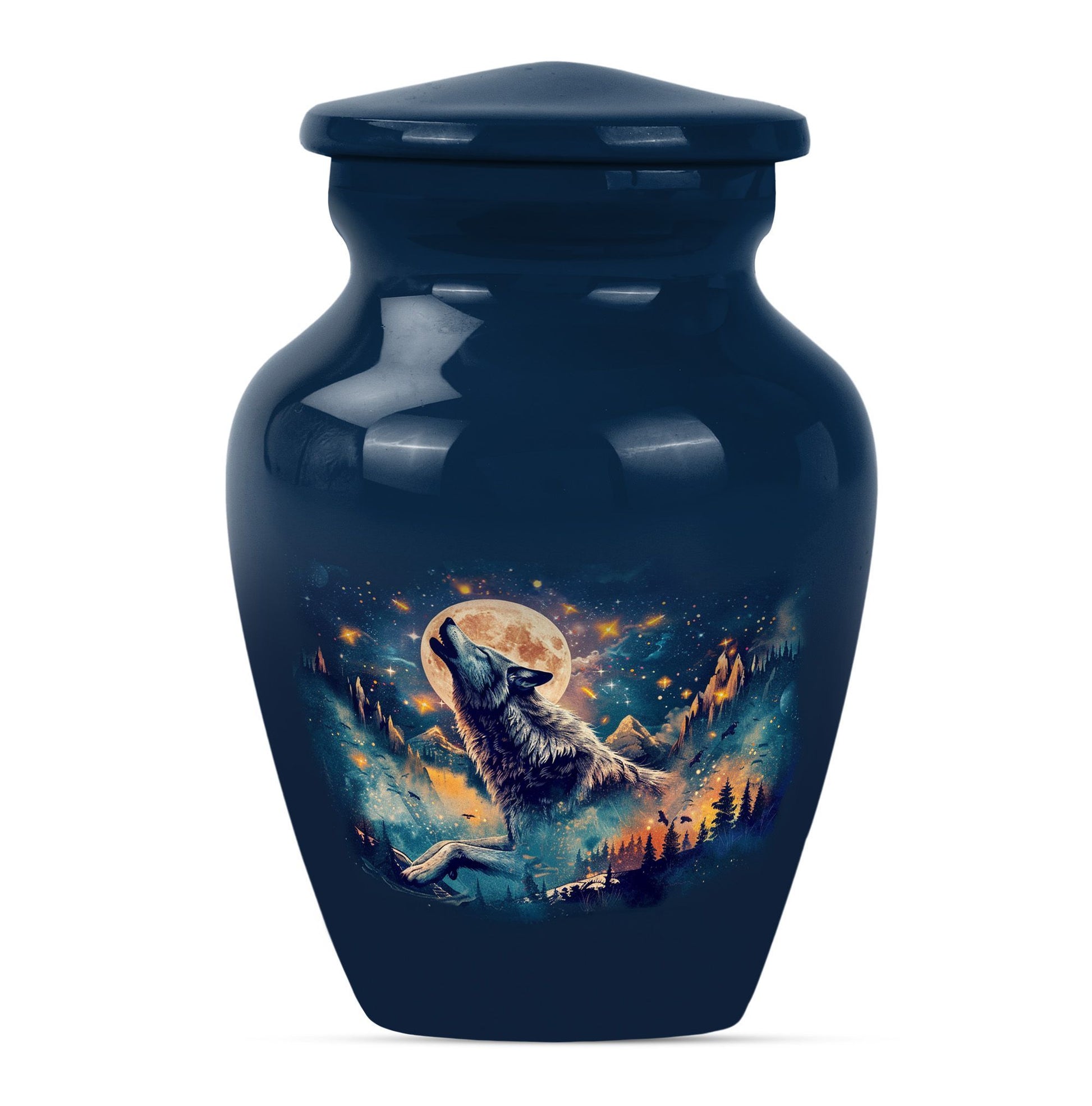 10 inch wolf urn