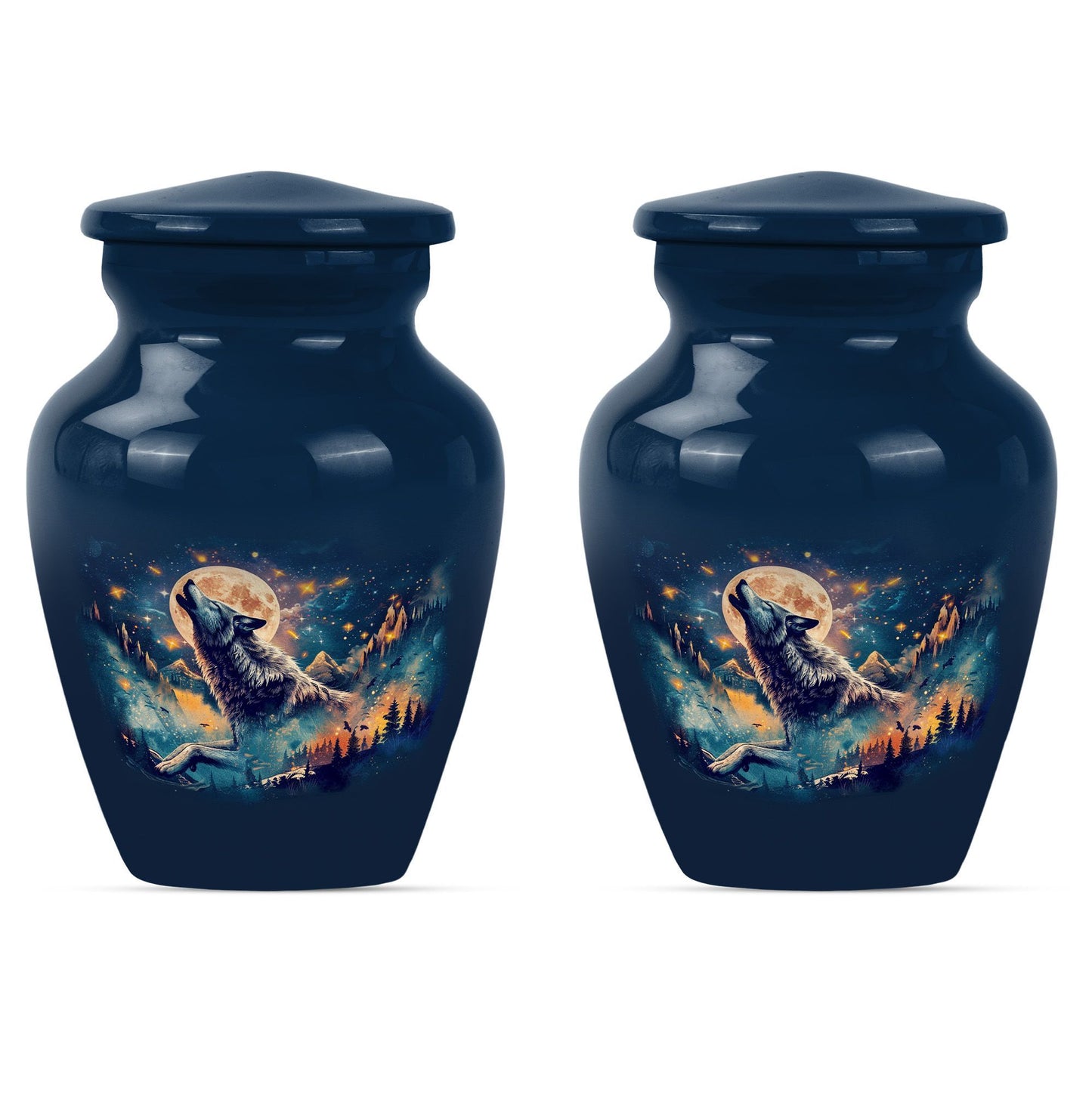 10 inch wolf urn