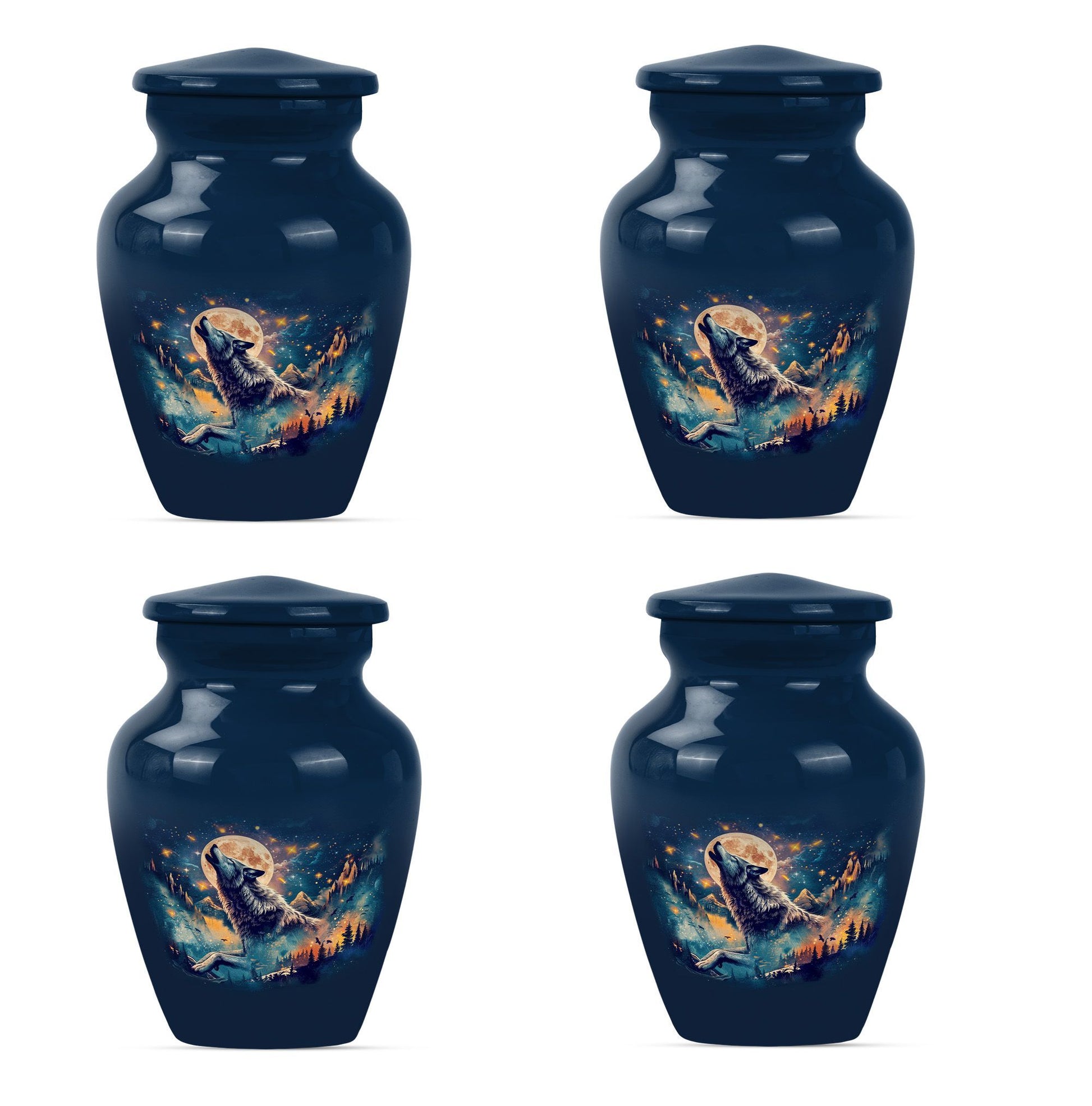 10 inch wolf urn