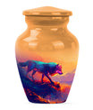 10-inch classic wolf urn,