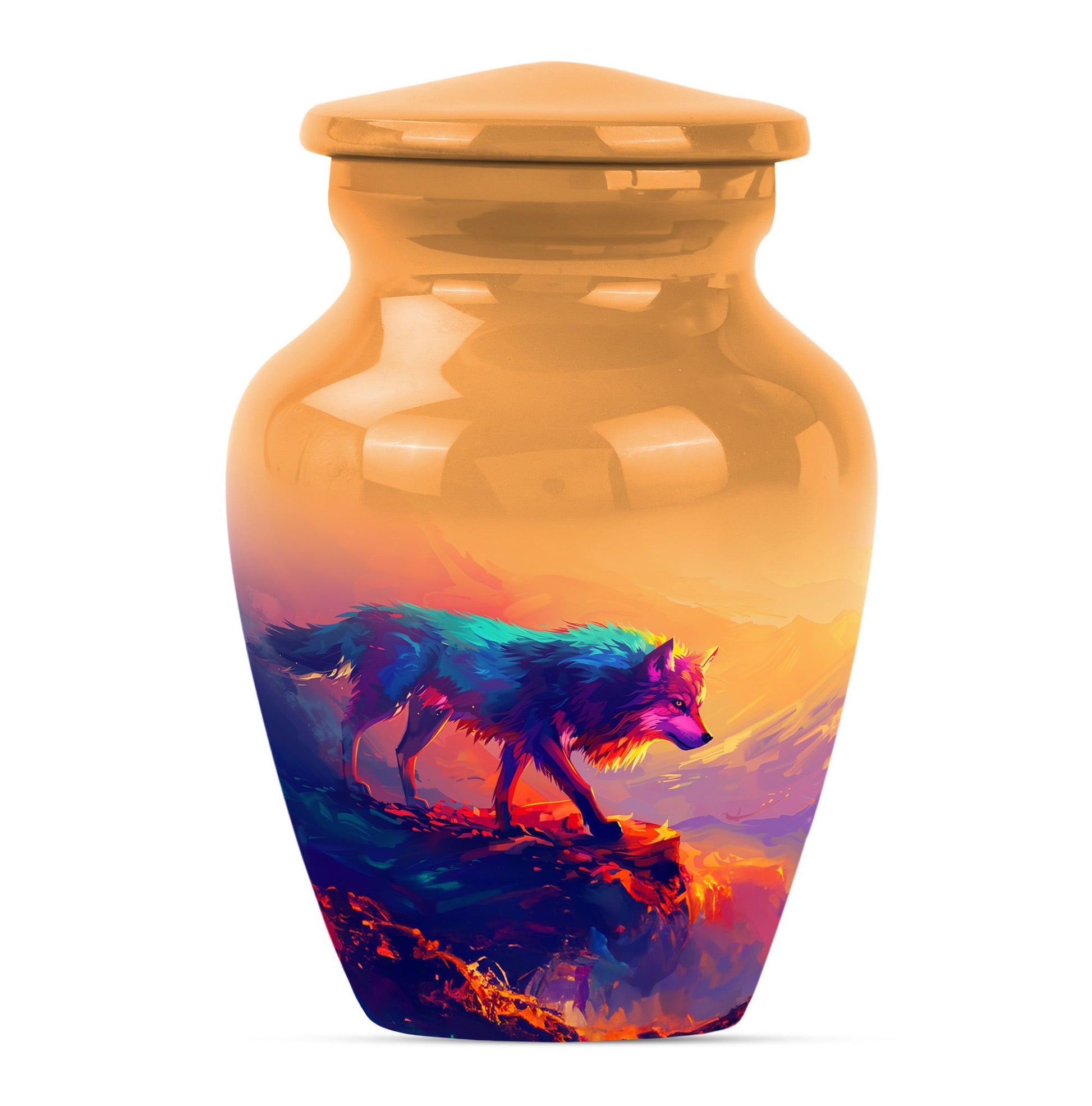 10-inch classic wolf urn,