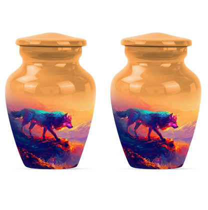 10-inch classic wolf urn,