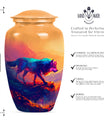 10-inch classic wolf urn,