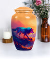 10-inch classic wolf urn,