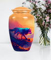 10-inch classic wolf urn,