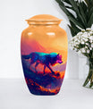 10-inch classic wolf urn,