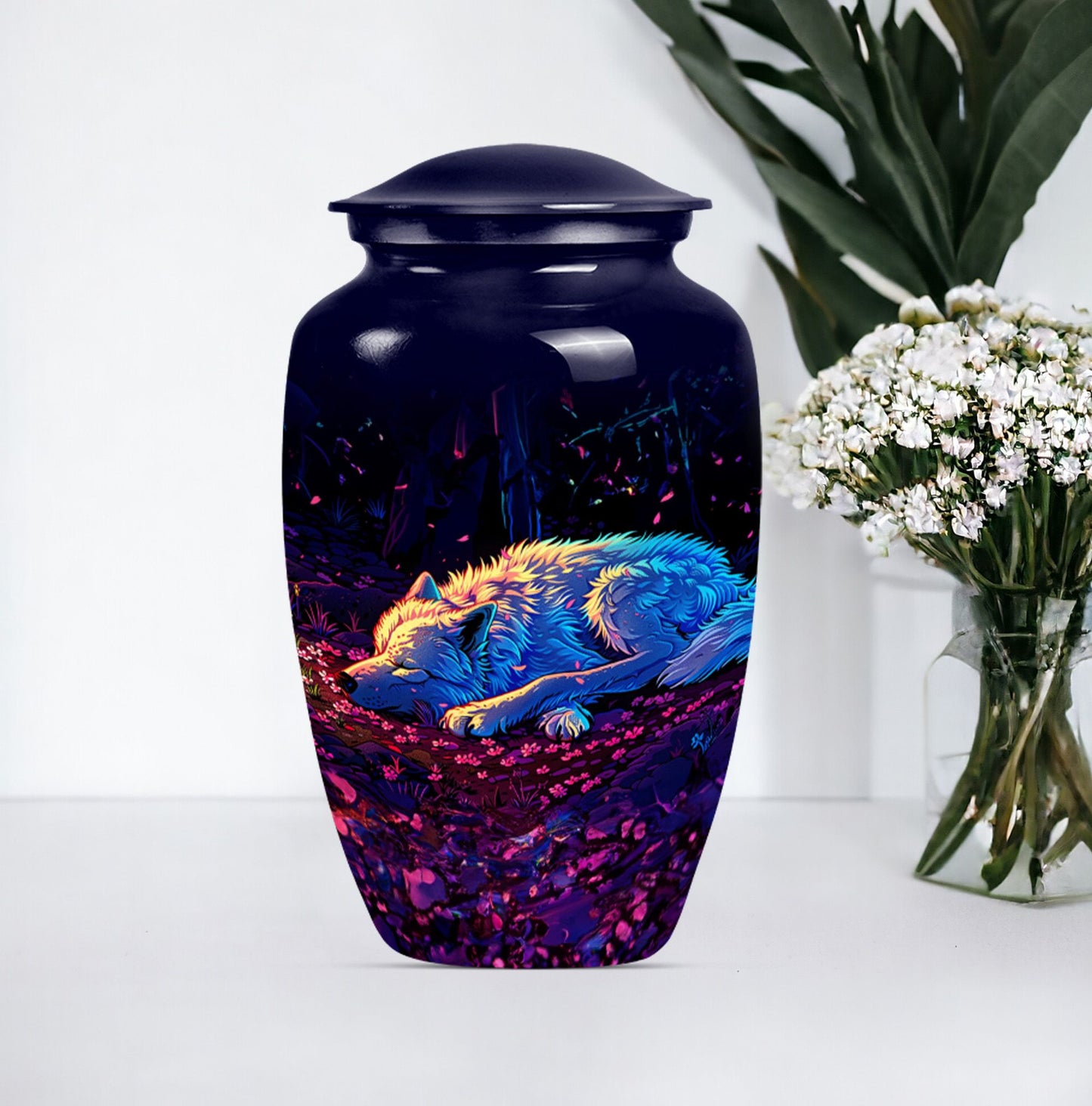 10-inch Wolf Urn.