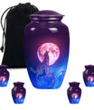 Wolf Keepsake For Human Ashes Funeral, Ashes Urn For Ashes