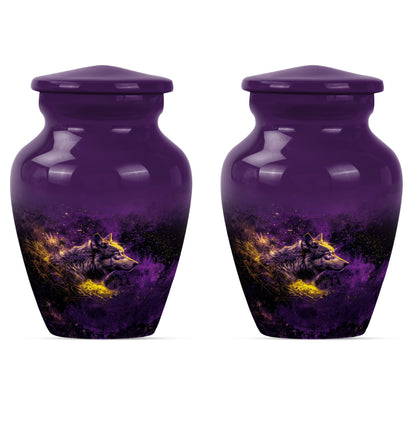 Personalized Wolf Cremation Urn for Mom - 10-inch, 200 cu in - Yatskia
