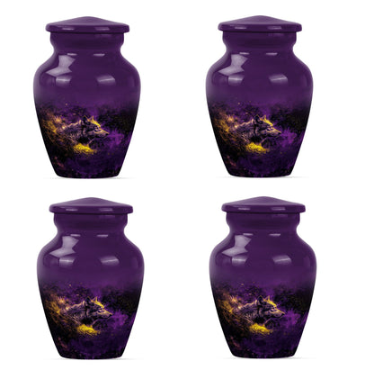 10-inch wolf urn, classic abstract large urn.