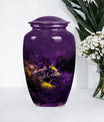 10-inch wolf urn, classic abstract large urn.