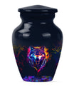 classic wolf urn, customizable memorial urn for adult male ashes