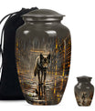 wolf urn  for cremation ashes