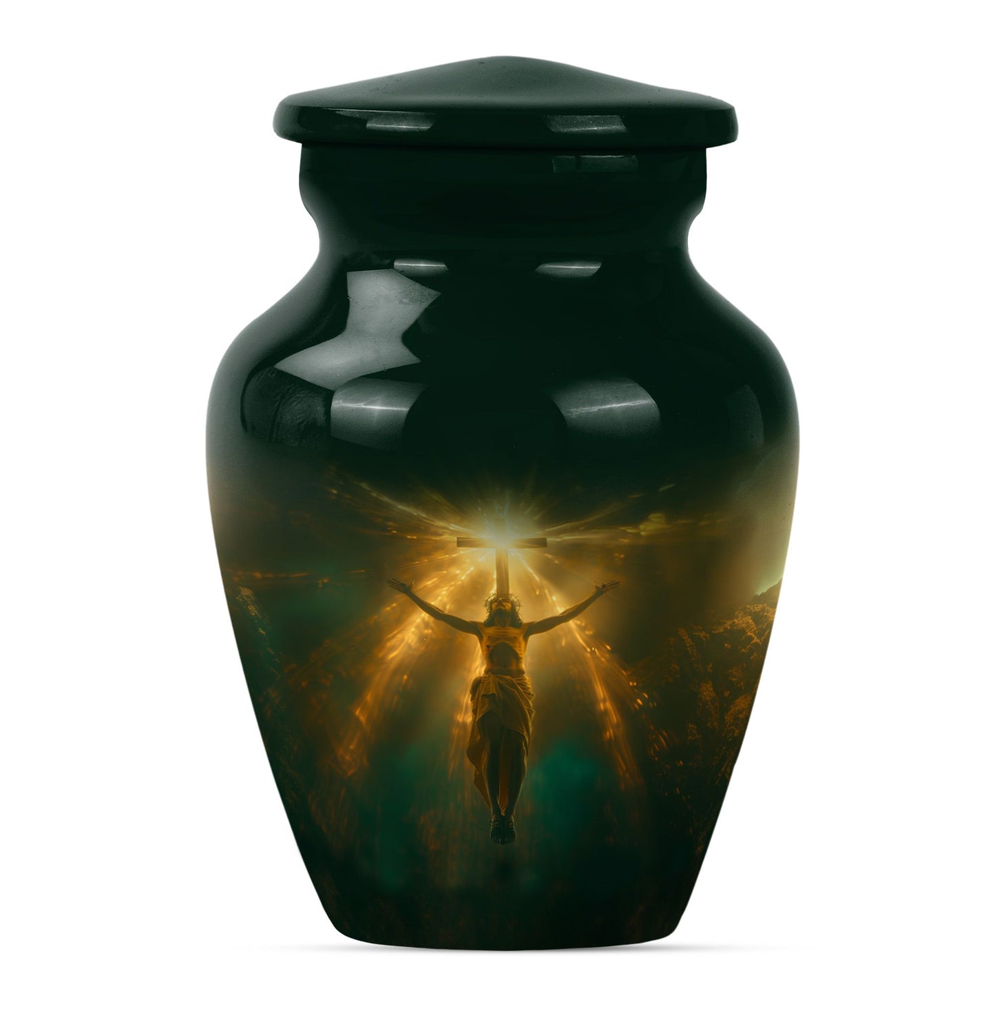 Personalized Religious Keepsake Urn for Human Ashes - 10-inch, 200 cu in - Yatskia
