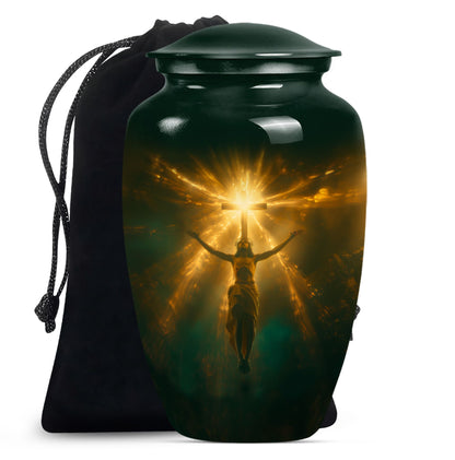 Personalized Religious Keepsake Urn for Human Ashes - 10-inch, 200 cu in - Yatskia