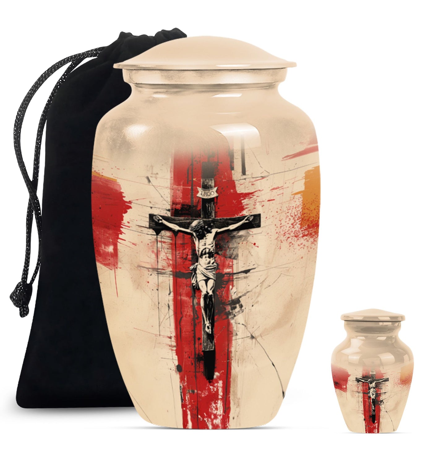 Personalized Religious Keepsake Urn for Human Ashes - 10-inch, 200 cu in - Yatskia