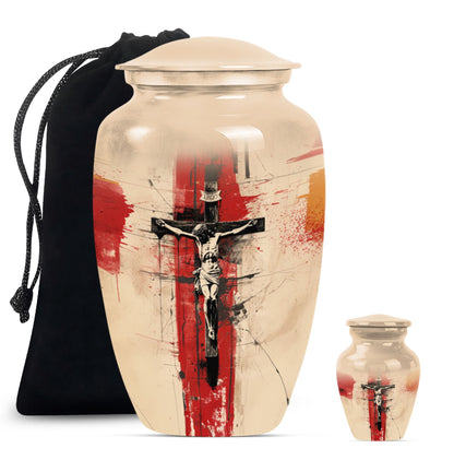 Personalized Religious Keepsake Urn for Human Ashes - 10-inch, 200 cu in - Yatskia