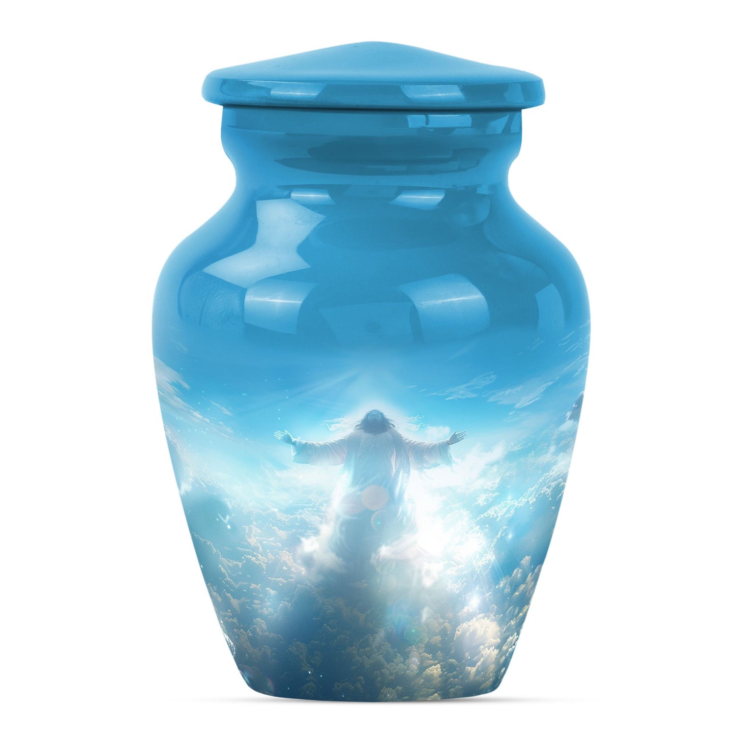 Personalized Religious Keepsake Urn for Human Ashes - 10-inch, 200 cu in - Yatskia