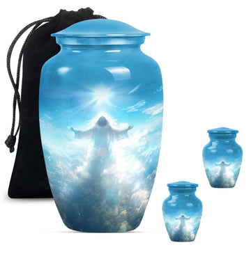 Large Urn With 2 Keepsake Urn