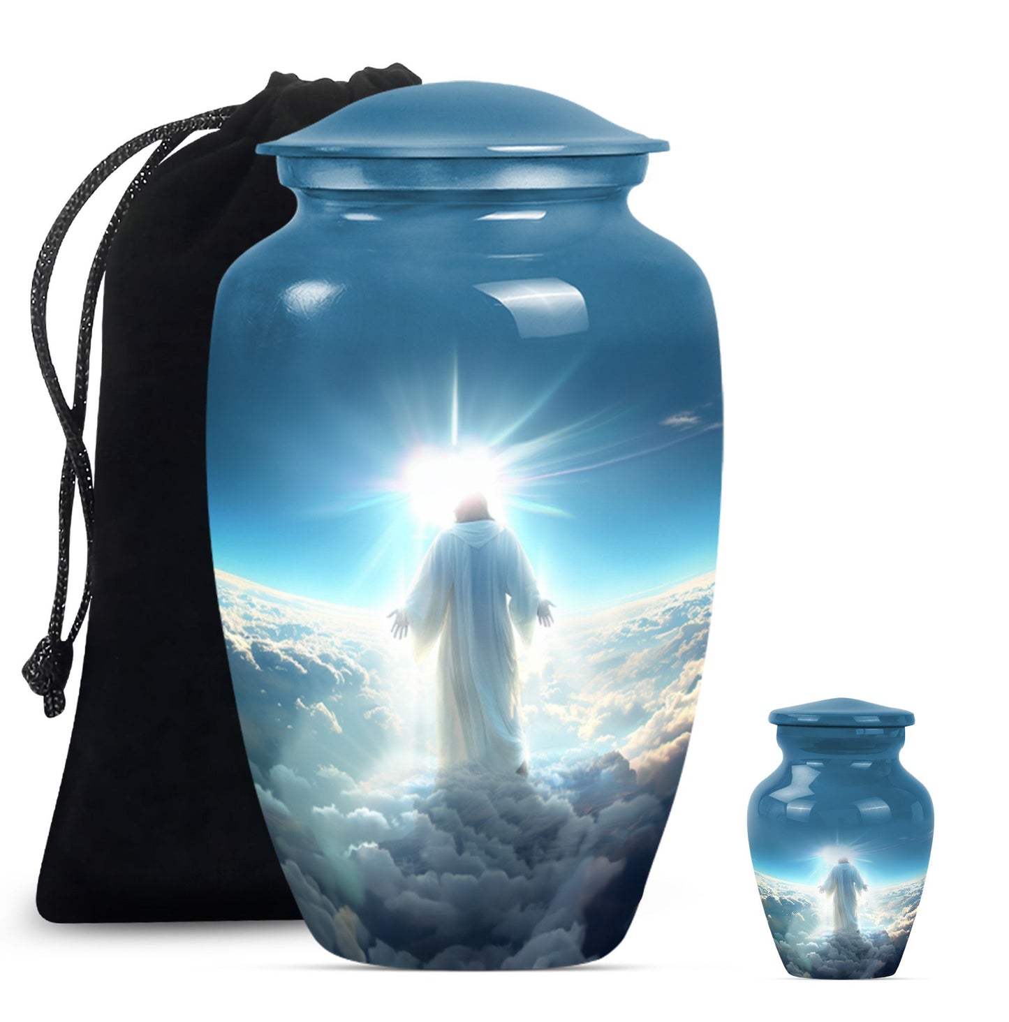 Personalized Religious Cremation Urn for Human Ashes - 10-inch, 200 cu in - Yatskia