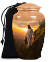 Large 10 inch Jesus Urn, designed for adult ashes.