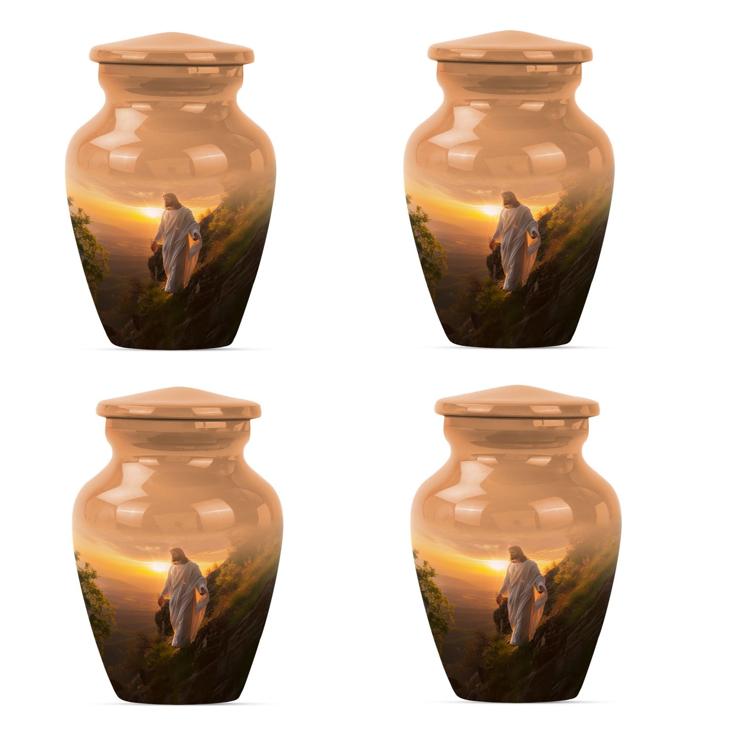 Large 10 inch Jesus Urn, designed for adult ashes.