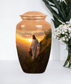 Large 10 inch Jesus Urn, designed for adult ashes.