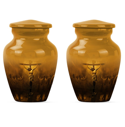 Personalized Religious Cremation Urn for Human Ashes - 10-inch, 200 cu in - Yatskia