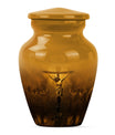 Classic Jesus Urn made of Aluminium, for adult female ashes.