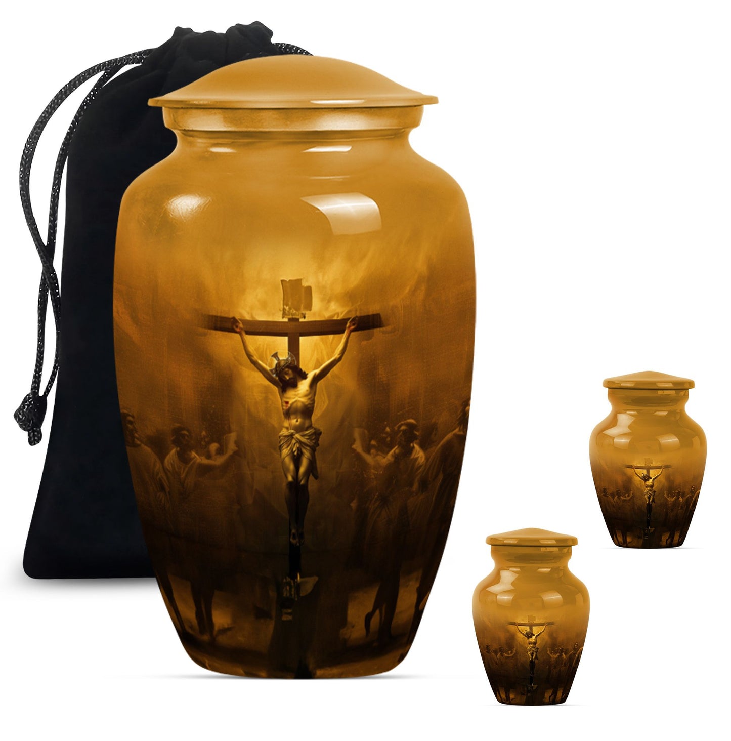 Personalized Religious Cremation Urn for Human Ashes - 10-inch, 200 cu in - Yatskia