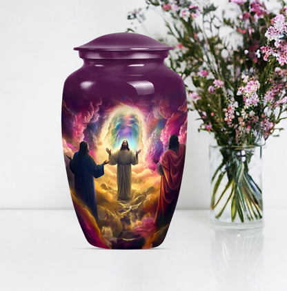 Classic Jesus Urn, memorial urn for cremation ashes.