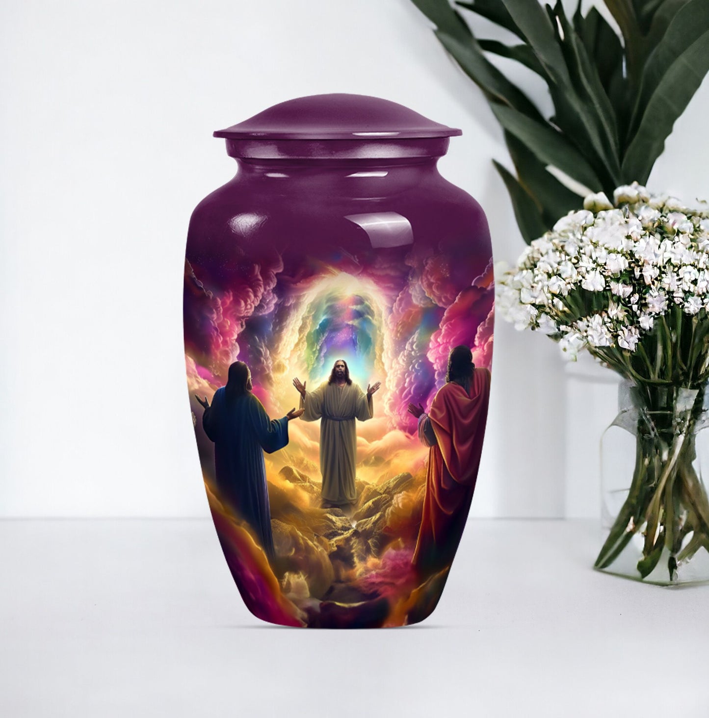 Classic Jesus Urn, memorial urn for cremation ashes.