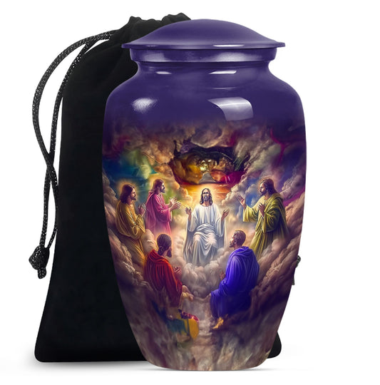 Jesus Urn, classic large funeral burial and memorial urn for human ashes