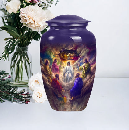 Jesus Urn, classic large funeral burial and memorial urn for human ashes