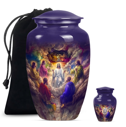 Jesus Urn, classic large funeral burial and memorial urn for human ashes