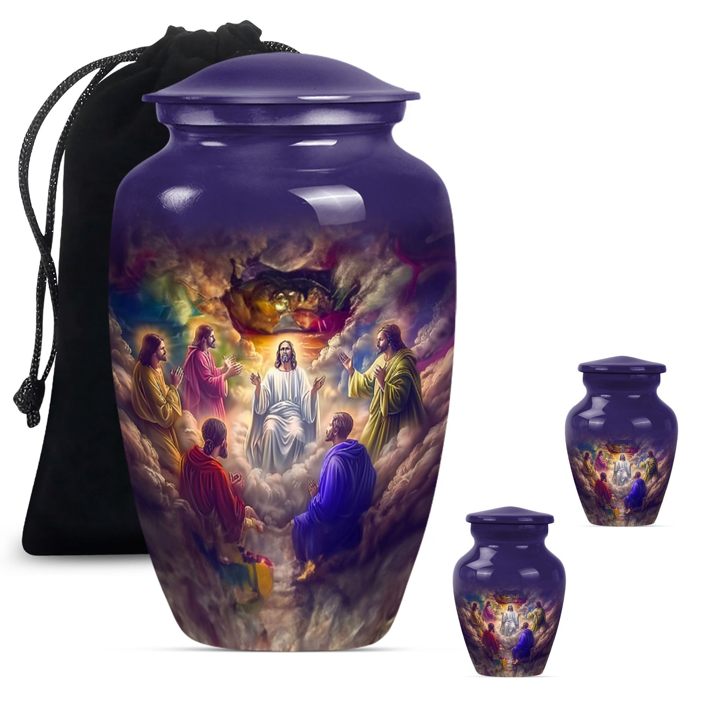 Jesus Urn, classic large funeral burial and memorial urn for human ashes