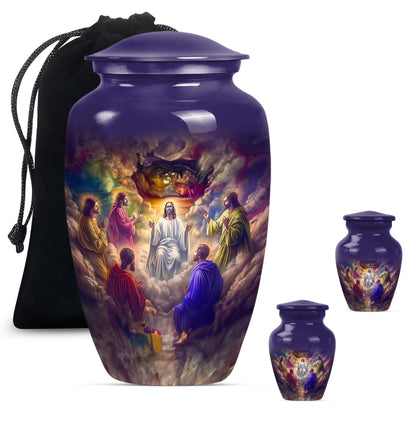 Jesus Urn, classic large funeral burial and memorial urn for human ashes