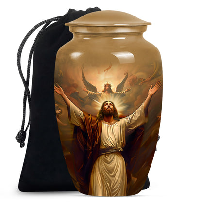 classic Jesus urn for cremation ashes