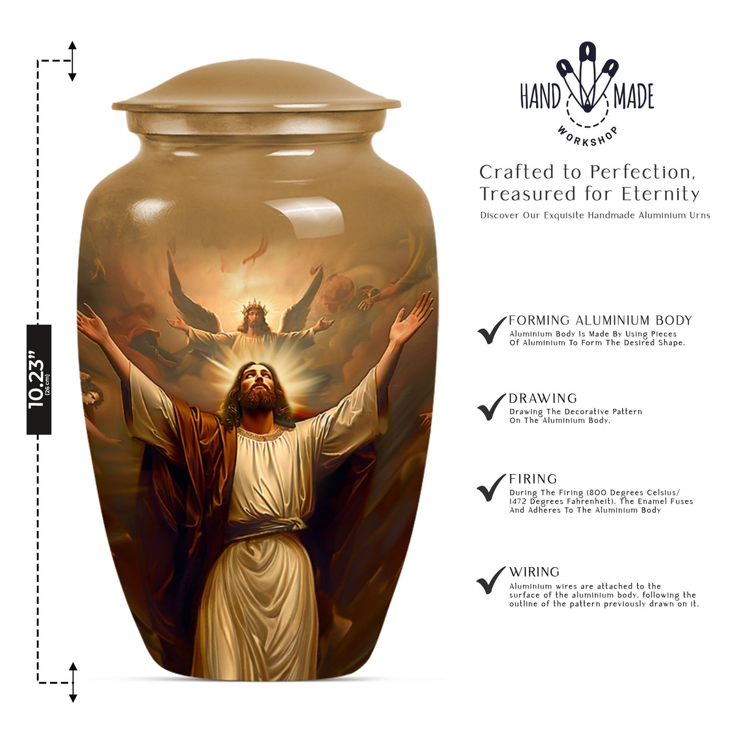 classic Jesus urn for cremation ashes
