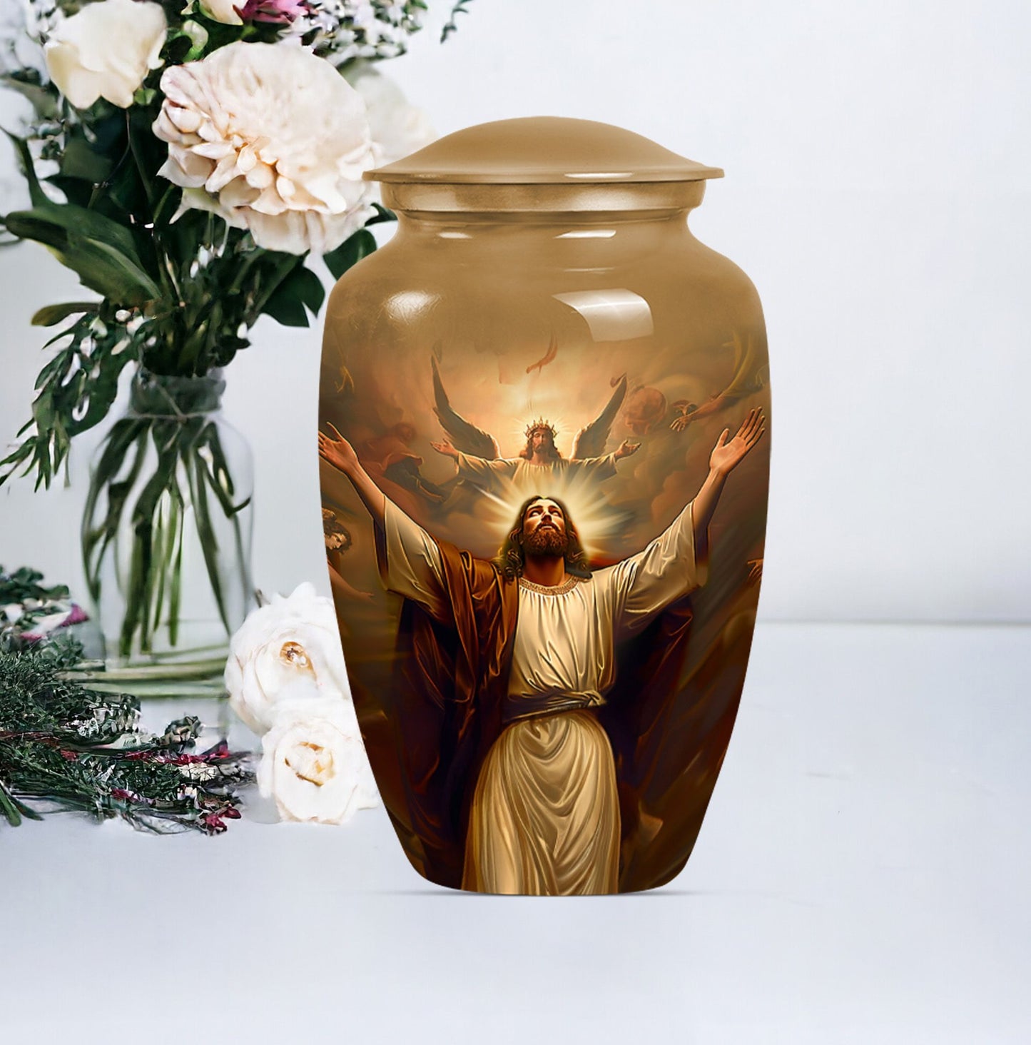 classic Jesus urn for cremation ashes