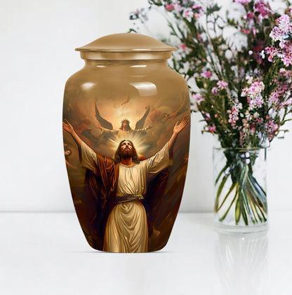 classic Jesus urn for cremation ashes