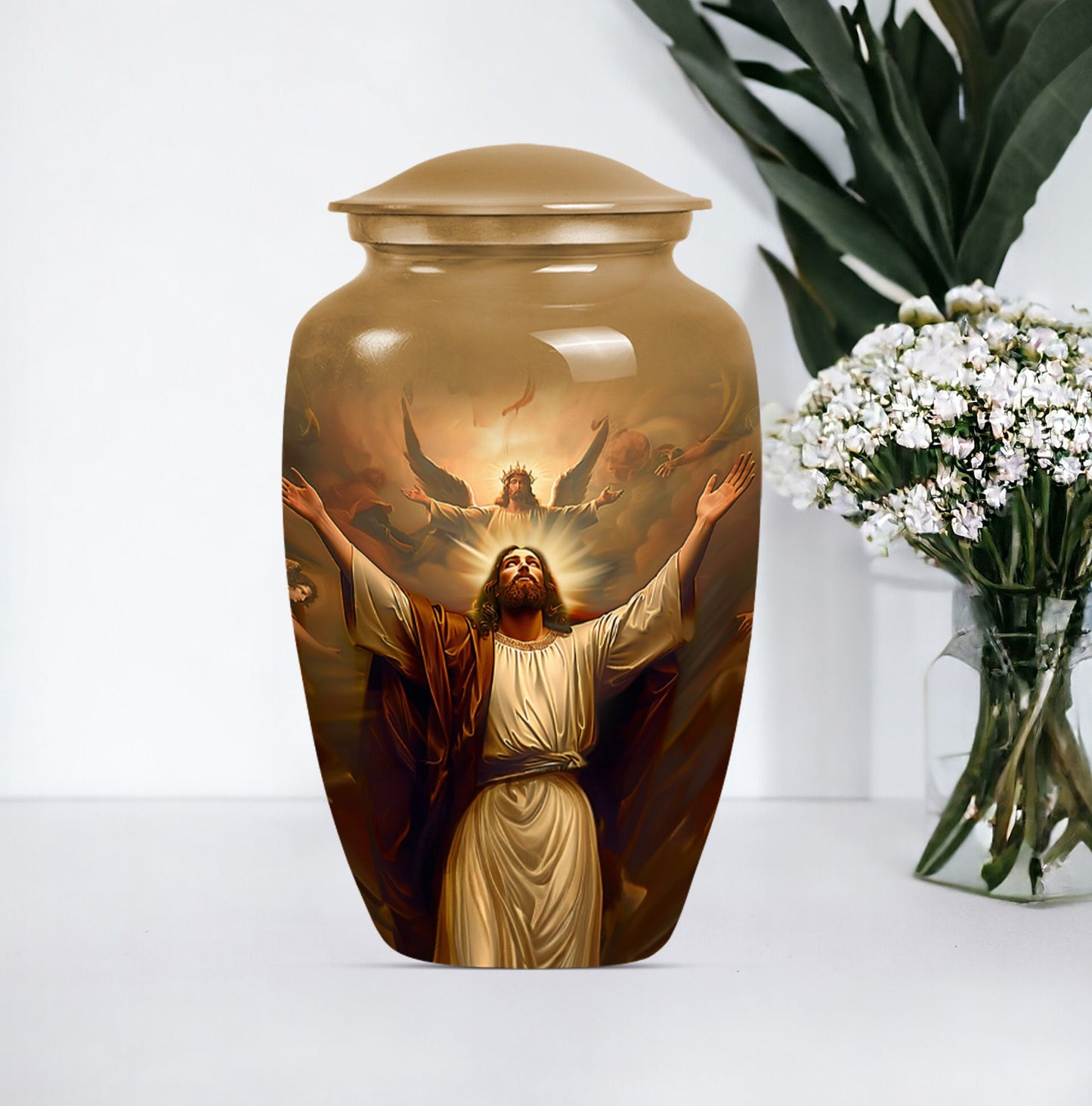 classic Jesus urn for cremation ashes