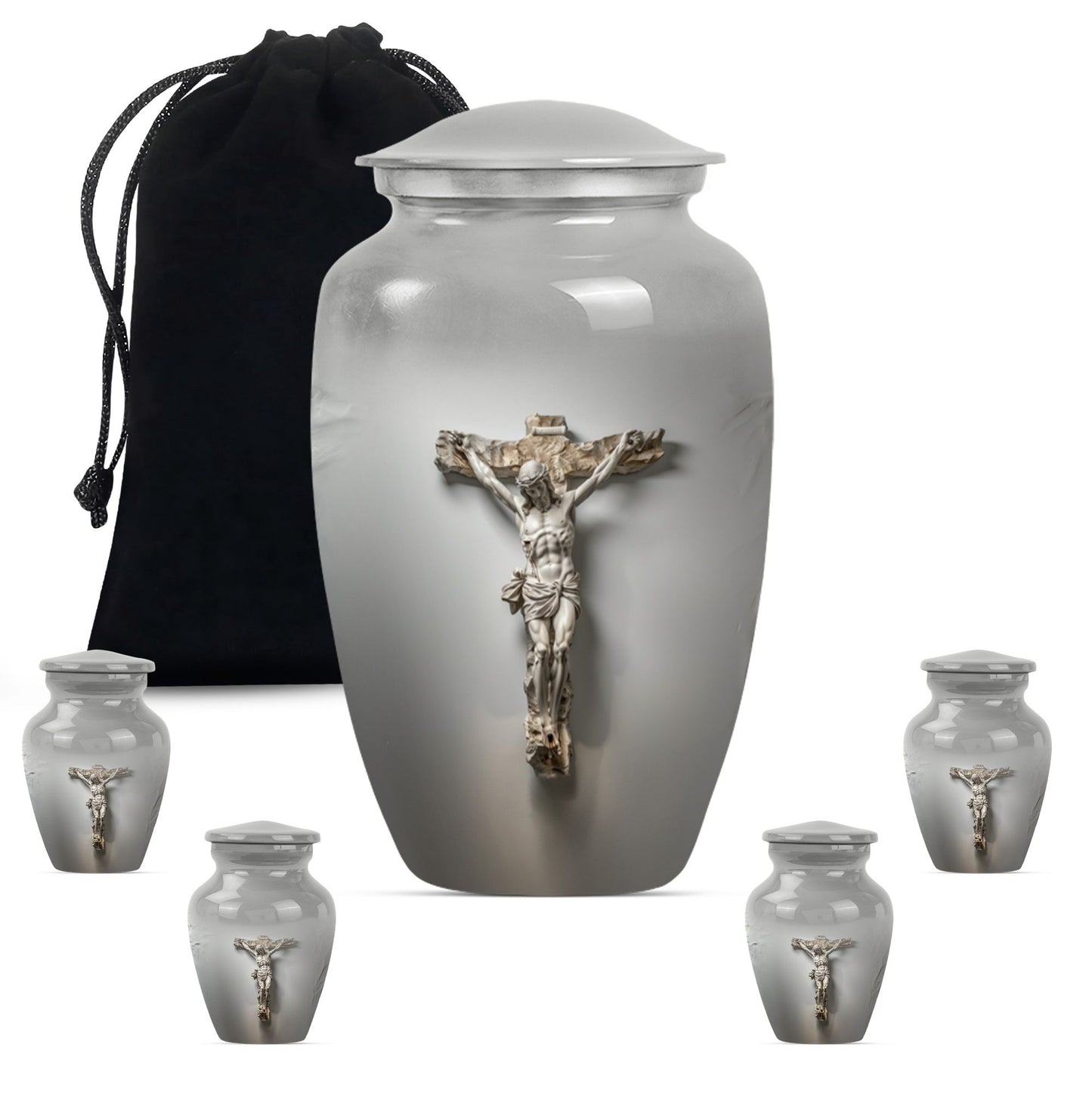 Jesus Urn made of aluminium.