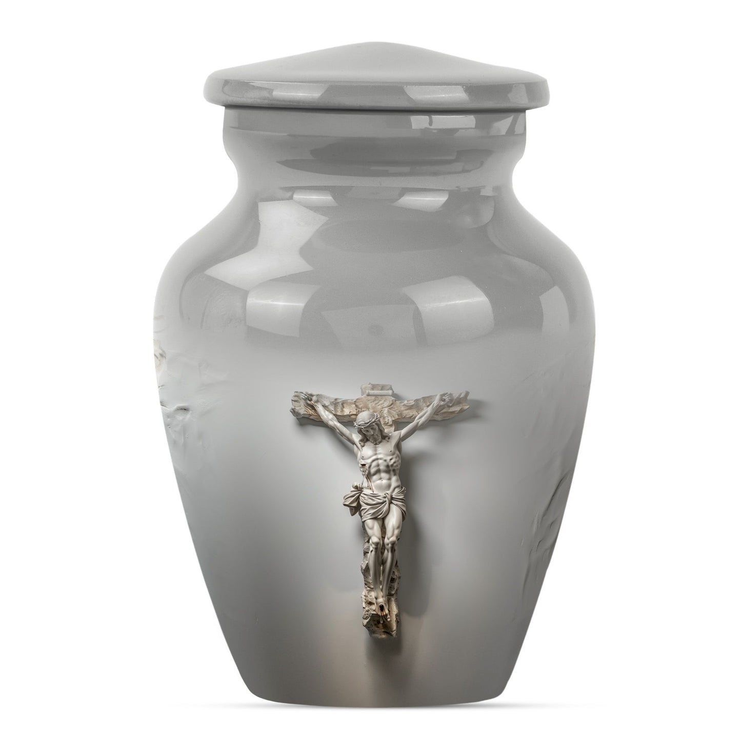 Jesus Urn made of aluminium.