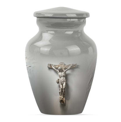 Jesus Urn made of aluminium.