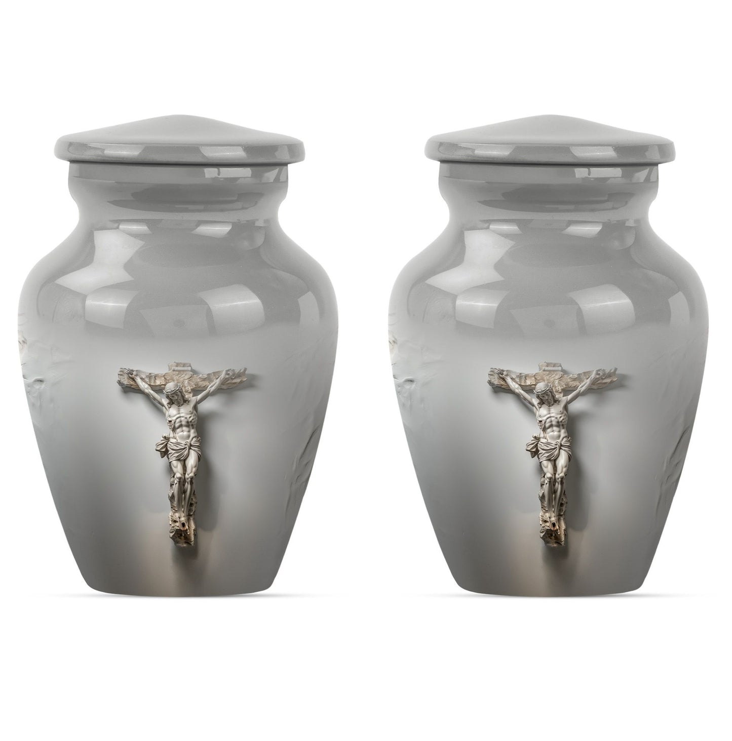 Jesus Urn made of aluminium.
