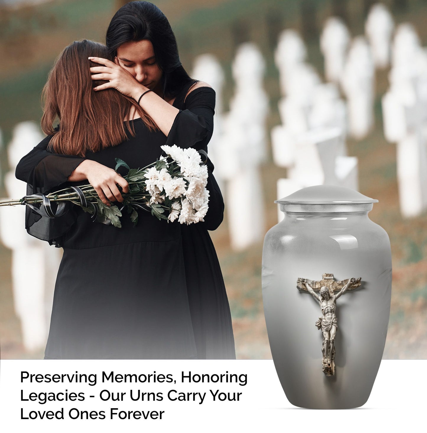 Jesus Urn made of aluminium.