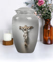Jesus Urn made of aluminium.